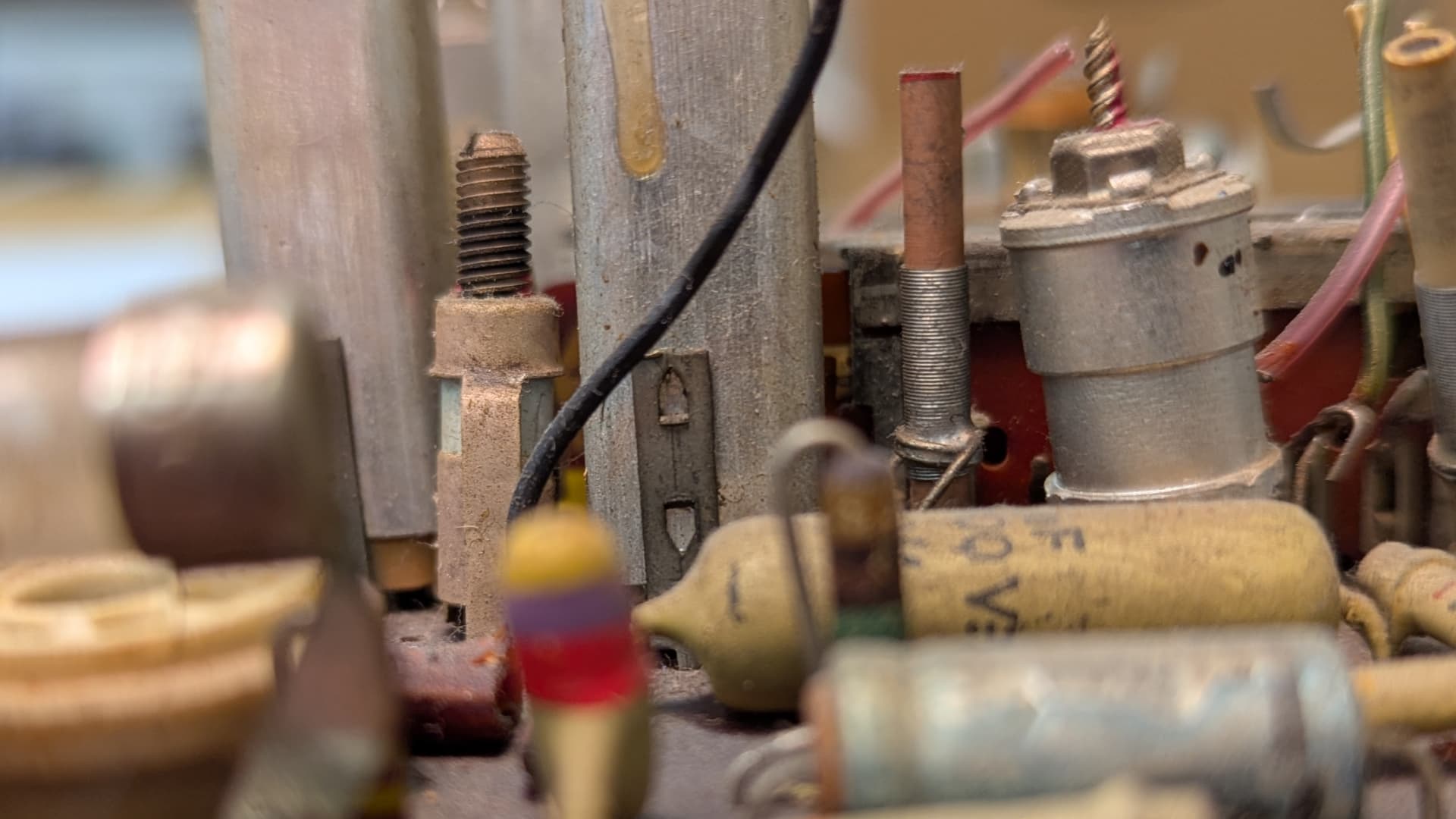 Afbeelding van een ouderwetse pcb